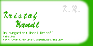 kristof mandl business card