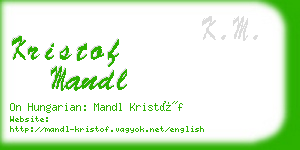 kristof mandl business card